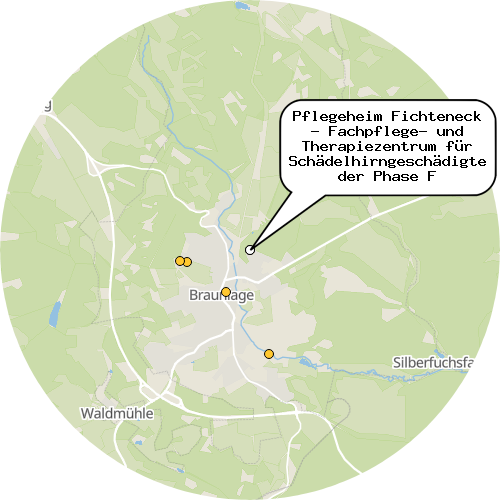 Kartenausschnitt für die Firma Pflegeheim Fichteneck - Fachpflege- und Therapiezentrum für Schädelhirngeschädigte der Phase F