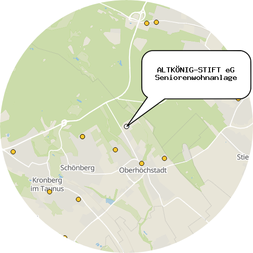 Kartenausschnitt für die Firma ALTKÖNIG-STIFT eG Seniorenwohnanlage