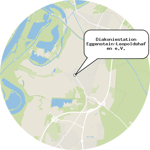 Kartenausschnitt für die Firma Diakoniestation Eggenstein-Leopoldshafen e.V.