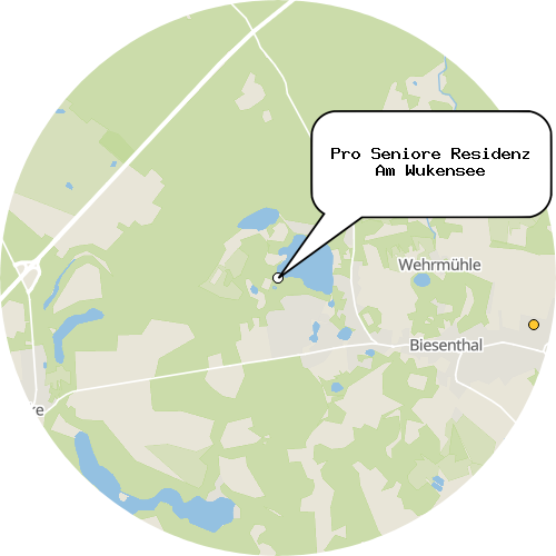 Kartenausschnitt für die Firma Pro Seniore Residenz Am Wukensee