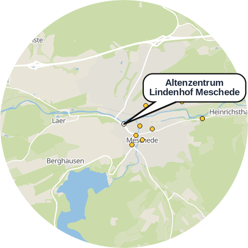 Kartenausschnitt für die Firma Altenzentrum Lindenhof Meschede