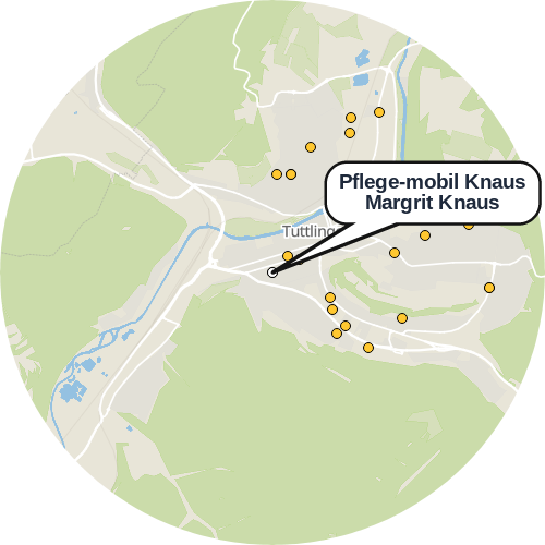 Kartenausschnitt für die Firma Pflege-mobil Knaus Margrit Knaus