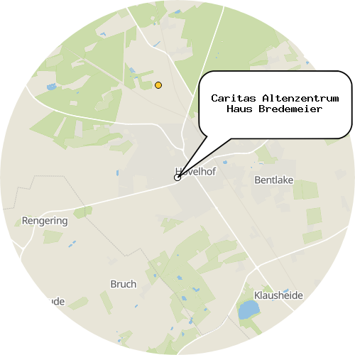 Kartenausschnitt für die Firma Caritas Altenzentrum Haus Bredemeier