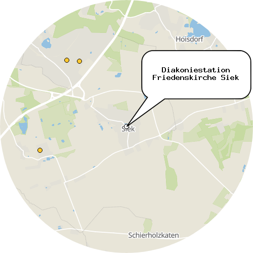 Kartenausschnitt für die Firma Diakoniestation Friedenskirche Siek