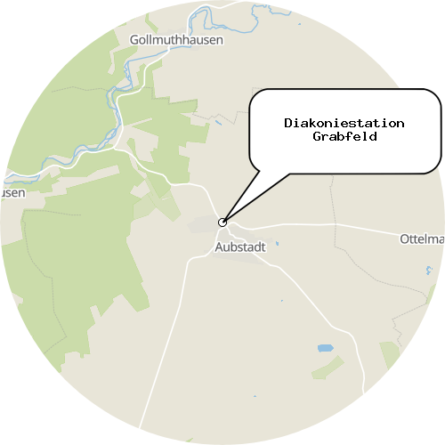 Kartenausschnitt für die Firma Diakoniestation Grabfeld