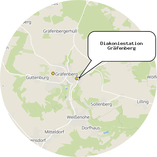 Kartenausschnitt für die Firma Diakoniestation Gräfenberg