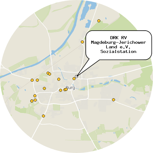 Kartenausschnitt für die Firma DRK RV Magdeburg-Jerichower Land e.V. Sozialstation