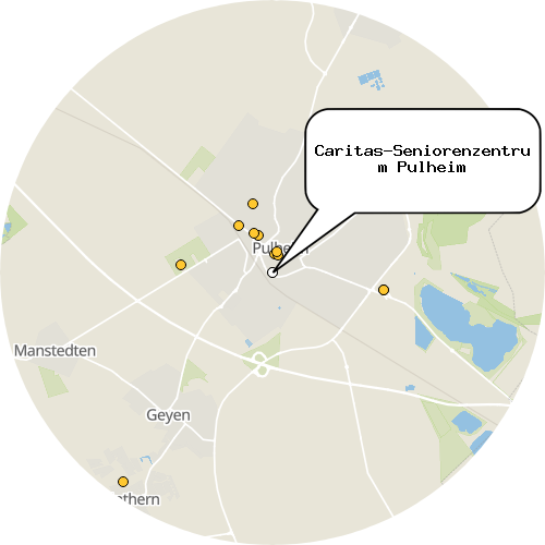 Kartenausschnitt für die Firma Caritas-Seniorenzentrum Pulheim