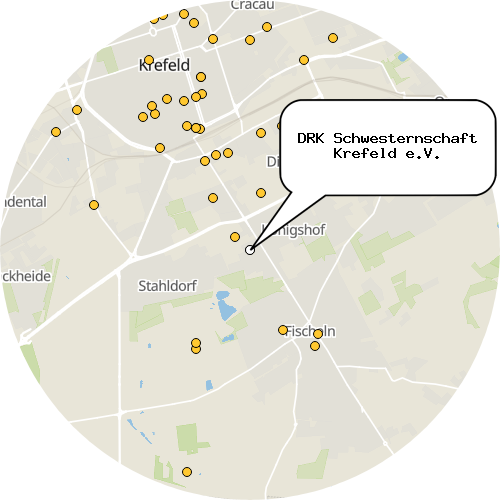 Kartenausschnitt für die Firma DRK Schwesternschaft Krefeld e.V.
