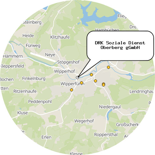 Kartenausschnitt für die Firma DRK Soziale Dienst Oberberg gGmbH