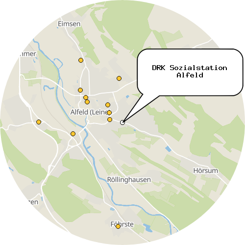Kartenausschnitt für die Firma DRK Sozialstation Alfeld