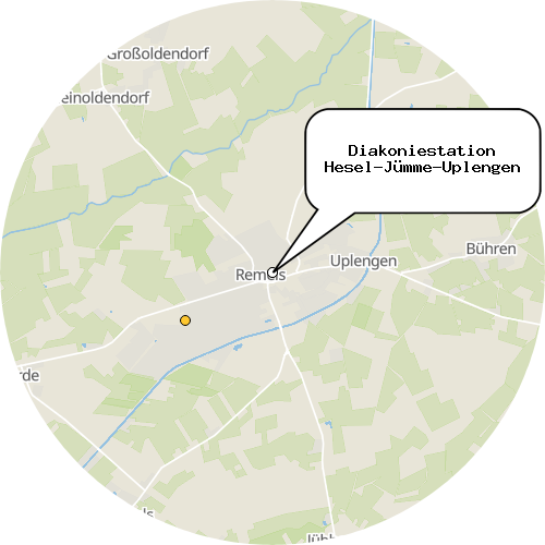 Kartenausschnitt für die Firma Diakoniestation Hesel-Jümme-Uplengen