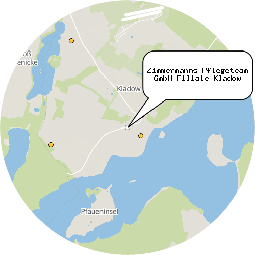 Kartenausschnitt für die Firma Zimmermanns Pflegeteam GmbH Filiale Kladow