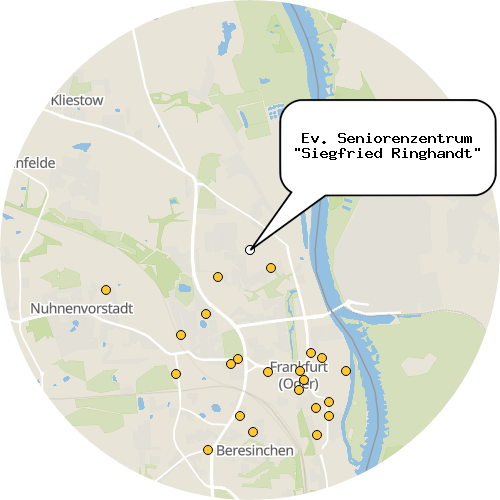 Kartenausschnitt für die Firma Ev. Seniorenzentrum "Siegfried Ringhandt"