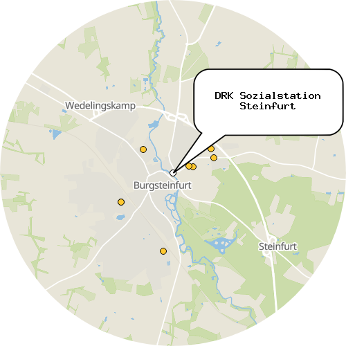 Kartenausschnitt für die Firma DRK Sozialstation Steinfurt