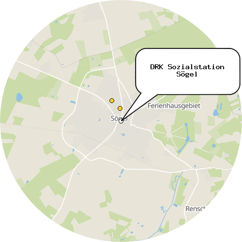 Kartenausschnitt für die Firma DRK Sozialstation Sögel