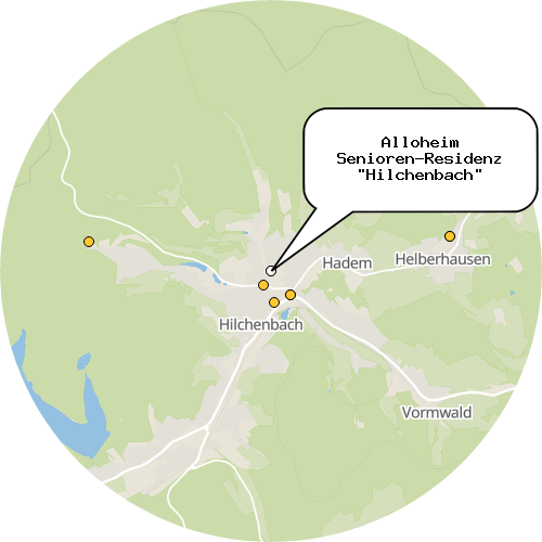 Kartenausschnitt für die Firma Alloheim Senioren-Residenz "Hilchenbach"