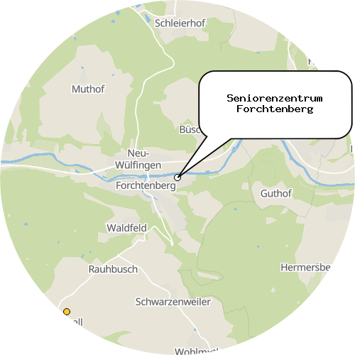Kartenausschnitt für die Firma Seniorenzentrum Forchtenberg