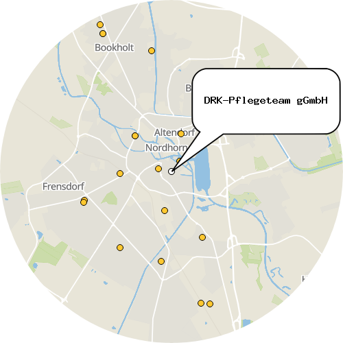 Kartenausschnitt für die Firma DRK-Pflegeteam gGmbH