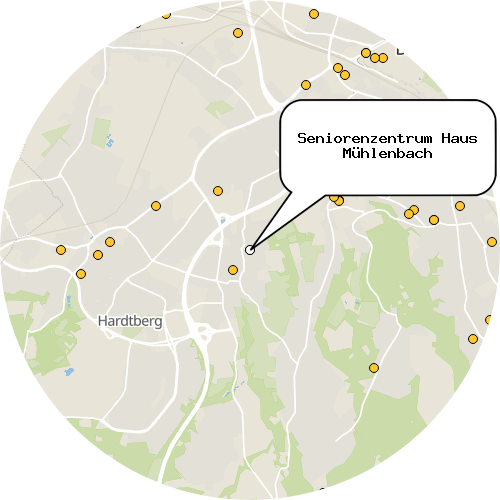 Kartenausschnitt für die Firma Seniorenzentrum Haus Mühlenbach