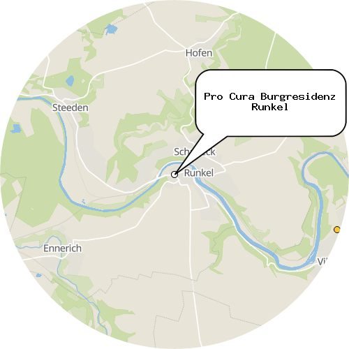 Kartenausschnitt für die Firma Pro Cura Burgresidenz Runkel