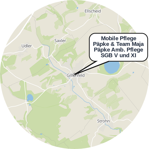Kartenausschnitt für die Firma Mobile Pflege Päpke & Team Maja Päpke Amb. Pflege SGB V und XI