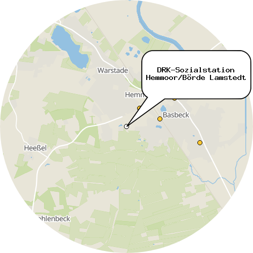 Kartenausschnitt für die Firma DRK-Sozialstation Hemmoor/Börde Lamstedt