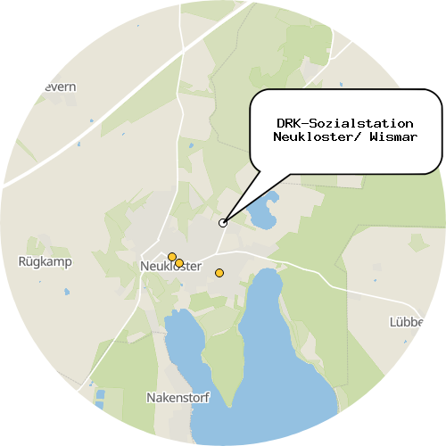 Kartenausschnitt für die Firma DRK-Sozialstation Neukloster/ Wismar