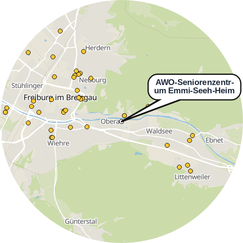 Kartenausschnitt für die Firma AWO-Seniorenzentrum Emmi-Seeh-Heim