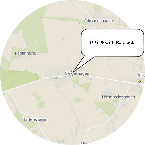 Kartenausschnitt für die Firma DSG Mobil Rostock