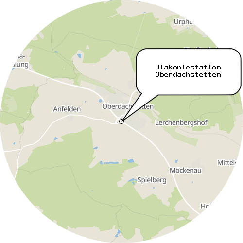 Kartenausschnitt für die Firma Diakoniestation Oberdachstetten