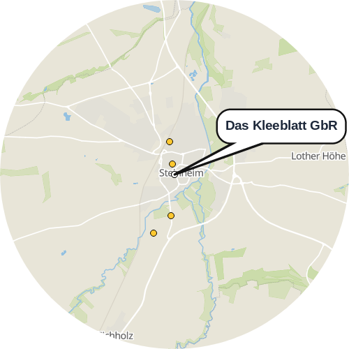 Kartenausschnitt für die Firma Das Kleeblatt GbR