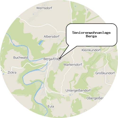 Kartenausschnitt für die Firma Seniorenwohnanlage Berga