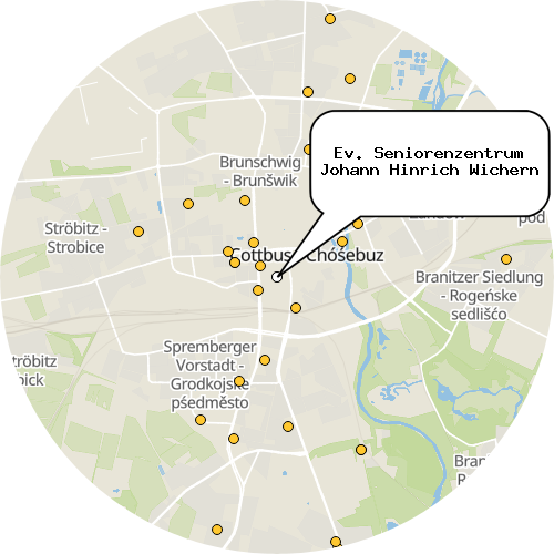 Kartenausschnitt für die Firma Ev. Seniorenzentrum Johann Hinrich Wichern