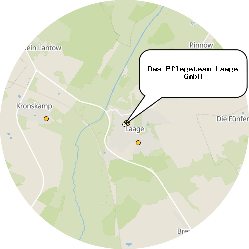 Kartenausschnitt für die Firma Das Pflegeteam Laage GmbH