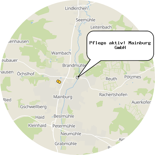Kartenausschnitt für die Firma Pflege aktiv! Mainburg GmbH