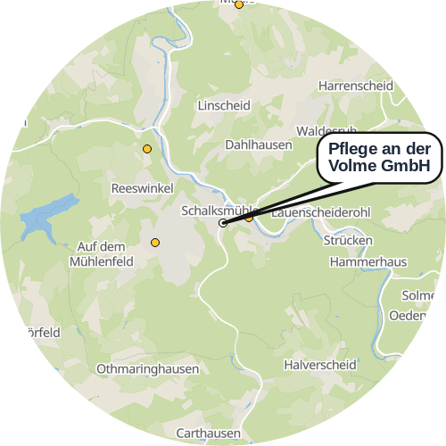 Kartenausschnitt für die Firma Pflege an der Volme GmbH
