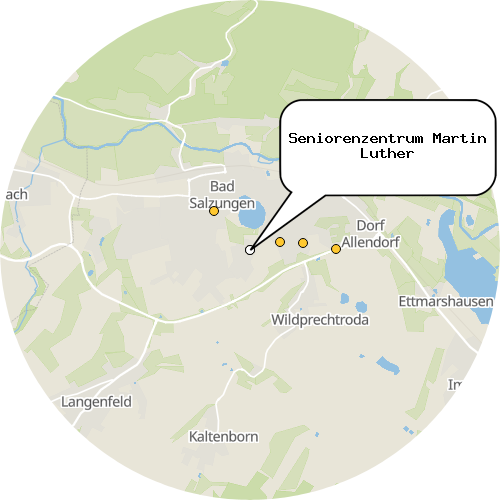 Kartenausschnitt für die Firma Seniorenzentrum Martin Luther