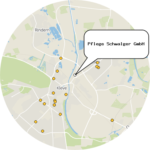 Kartenausschnitt für die Firma Pflege Schwalger GmbH