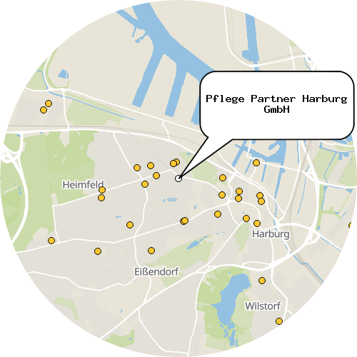 Kartenausschnitt für die Firma Pflege Partner Harburg GmbH