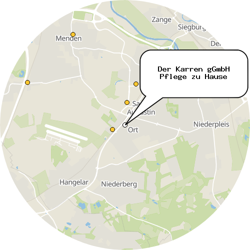 Kartenausschnitt für die Firma Der Karren gGmbH Pflege zu Hause