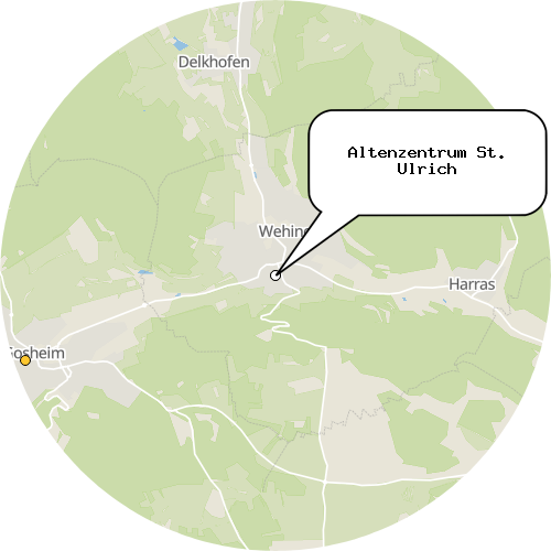 Kartenausschnitt für die Firma Altenzentrum St. Ulrich