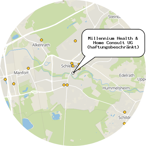 Kartenausschnitt für die Firma Millennium Health & Home Consult UG (haftungsbeschränkt)