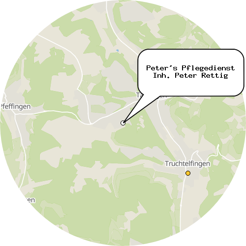 Kartenausschnitt für die Firma Peter's Pflegedienst Inh. Peter Rettig