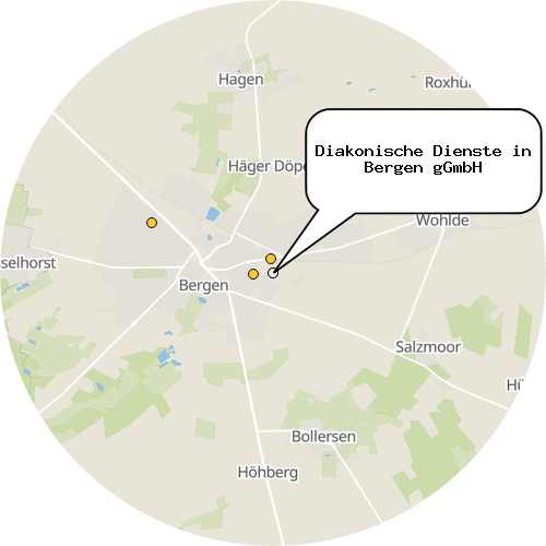 Kartenausschnitt für die Firma Diakonische Dienste in Bergen gGmbH