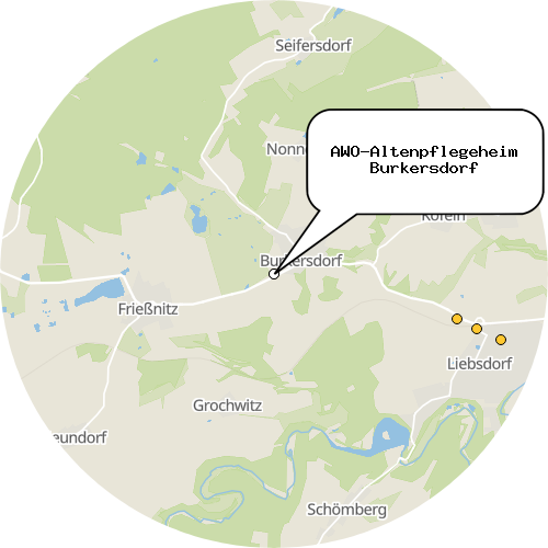 Kartenausschnitt für die Firma AWO-Altenpflegeheim Burkersdorf