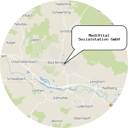 Kartenausschnitt für die Firma MediVital Sozialstation GmbH