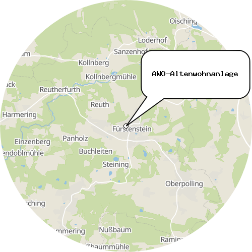 Kartenausschnitt für die Firma AWO-Altenwohnanlage