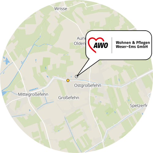 Kartenausschnitt für die Firma AWO Wohnpark Up Fehn