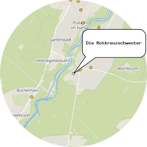 Kartenausschnitt für die Firma Die Rotkreuzschwester